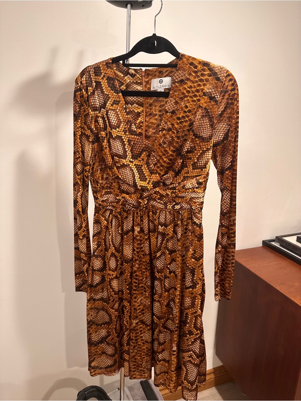 Altuzarra for Target Brown Snake Print Wrap Dress